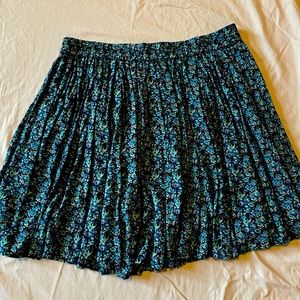 Shades of blue floral skirt